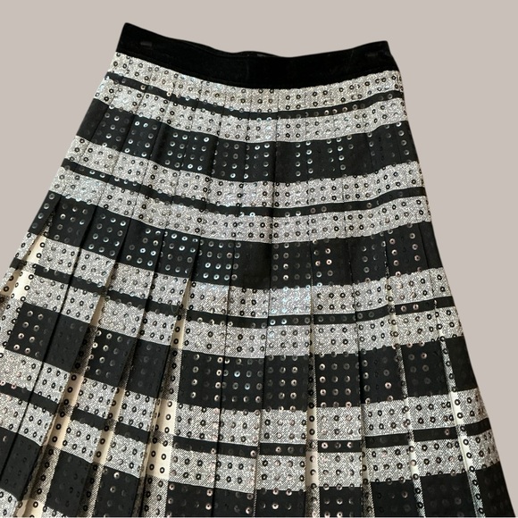 Escada Black and White A-Line Skirt - Picture 4 of 6